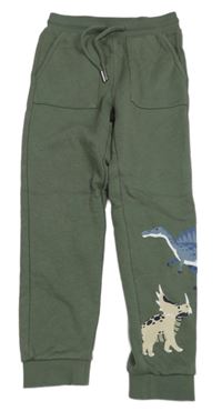 Khaki tepláky s dinosaury Topolino