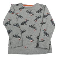 Šedá mikina s dinosaury Urban