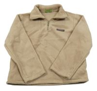 Béžová fleecová mikina s nášivkou Tonger