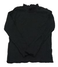 Černé žebrované triko Primark