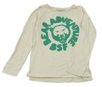 Smetanové triko s medvědem Basefield 