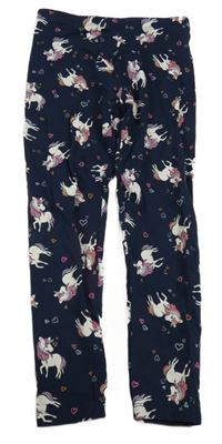 Tmavomodré legíny s jednorožci C&A