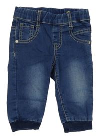 Tmavomodré teplákové cuff rifle 