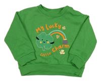 Zelená mikina se čtyřlístkem Primark