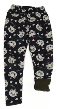 Tmavomodré zateplené legíny s Marií 