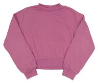 Růžová crop mikina H&M