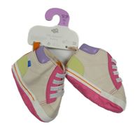 Nové - Pudrovo-růžové koženkové capáčky Primark vel. 21