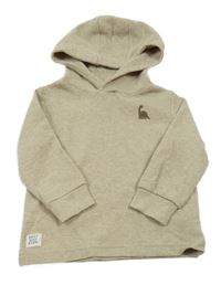 Béžová vzorovaná mikina s dinosaurem a kapucí Topolino