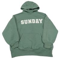 Khaki mikina s nápisem a kapucí Primark