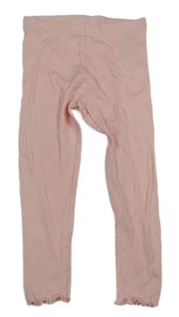 Světlerůžové žebrované legíny Primark