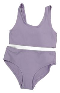 Lila vzorované dvoudílné plavky H&M