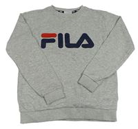 Šedá melírovaná mikina s logem FILA