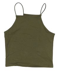 Khaki crop top Miss E-Vie