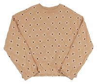 Pudrová vzorovaná oversize mikina John Lewis