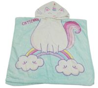 Mátová froté pončo osuška s kočičkou -jednorožec a kapucí HELLO SUMMER