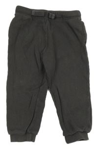 Tmavošedé žebrované tepláky George