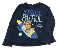Tmavomodré triko s PAW PATROL - Chase nickelodeon