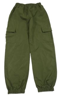 Khaki cargo cuff šusťákové kalhoty SHEIN