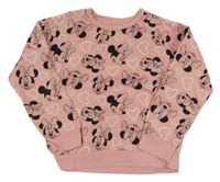 Světlerůžová mikina s Minnie a srdíčky C&A