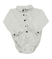 Bílé vzorované košilové body Jerry