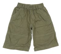 Khaki plátěné kraťasy C&A
