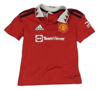 Červeno-černýž funkční fotbalový dres Manchester United a číslem - Ronaldo Adidas