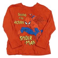 Červené pyžamové triko se Spider-manem 