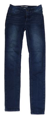 Tmavomodré high waist skinny rifle Page One Young