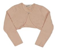 Světlerůžové propínací svetrové bolérko H&M