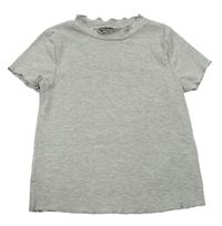 Šedé žebrované tričko Primark