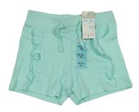 Tyrkysové bavlněné kraťasy s volánky Primark