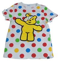 Bílé puntíkaté tričko s Pudseym George