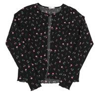 Černý květovaný cardigan Primark