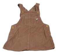 Starorůžové manšestrové laclové šaty