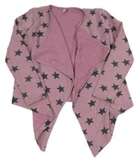 Starorůžová melírovaná mikina s hvězdami a cípy zn. Yigga