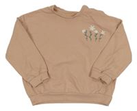 Starorůžová mikina s výšivkami květů George