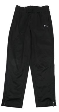 Černé sportovní tepláky s logem Slazenger
