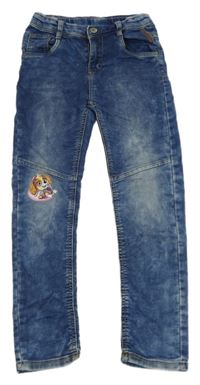 Modré teplákové skinny rifle se Skye Topolino