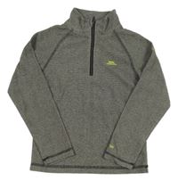 Tmavošedá pruhovaná fleecová funkční mikina Trespass