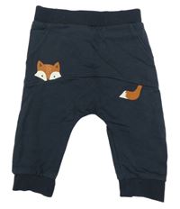 Tmavomodré tepláky s liškou Name it