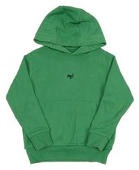 Zelená mikina s výšivkou a kapucí Next