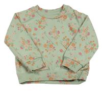 Zelená květovaná mikina Nutmeg