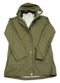 Khaki nepromokavá parka s kapucí H&M
