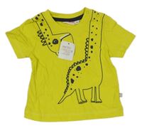 Nové - Limetkové tričko s dinosaurem Liegelind