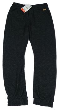 Nové - Černé melírované teplákové kalhoty Zara