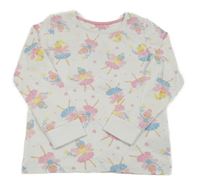Bílé pyžamové triko s vílami Mothercare