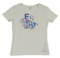 Smetanové tričko s nápisem Esprit