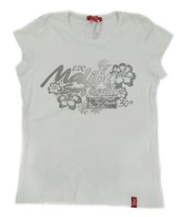 Bílé tričko s potiskem a nápisem Esprit