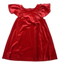 Červené sametové šaty Matalan