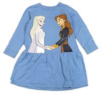 Modré teplákové šaty s Frozen Disney